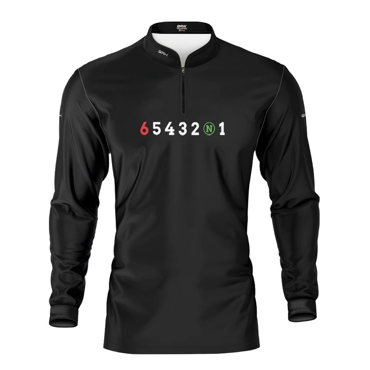Camisa Manga Longa com Proteção UV50 Brk Preto Lisa 6 Marchas
