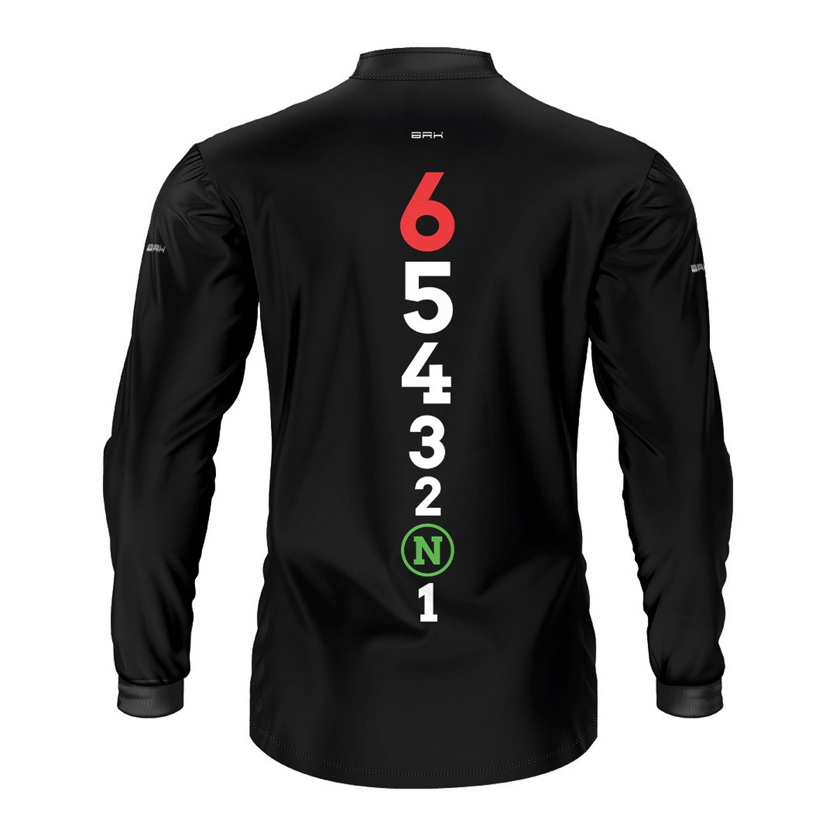 Camisa Manga Longa com Proteção UV50 Brk Preto Lisa 6 Marchas