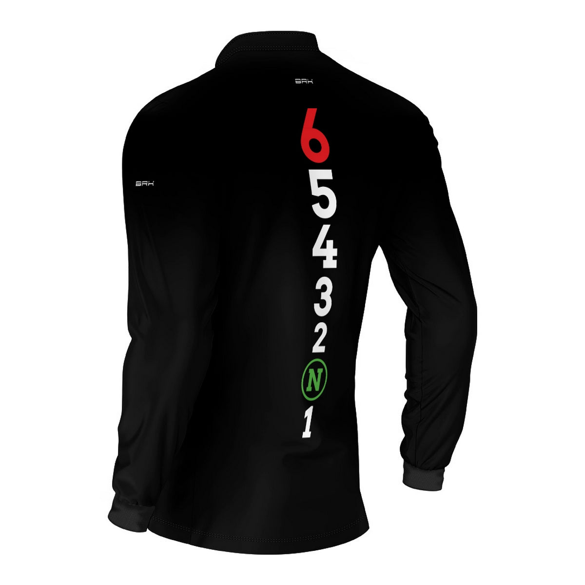 Camisa Manga Longa com Proteção UV50 Brk Preto Lisa 6 Marchas