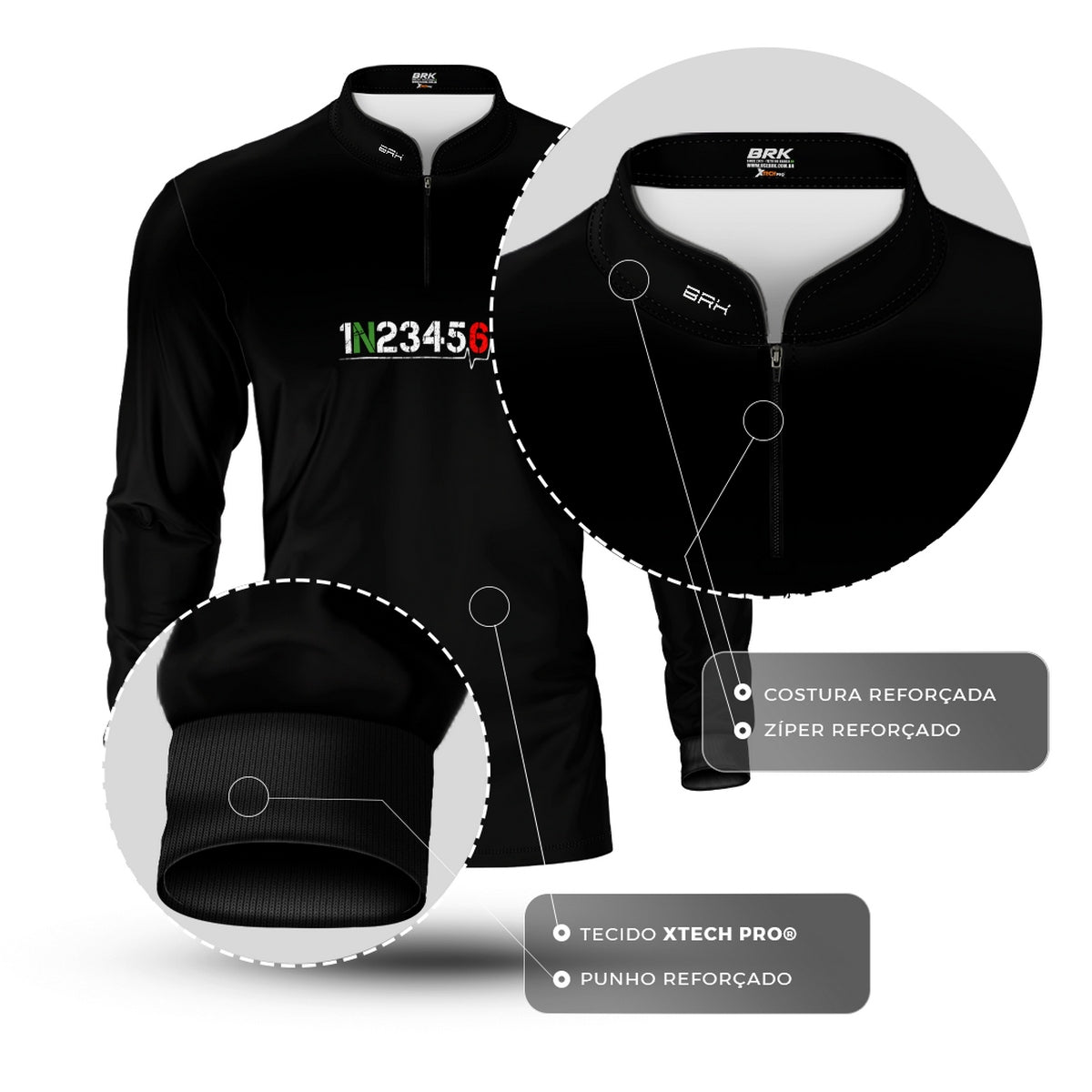 Camisa Manga Longa Brk Batimentos em Marchas com Proteção UV50