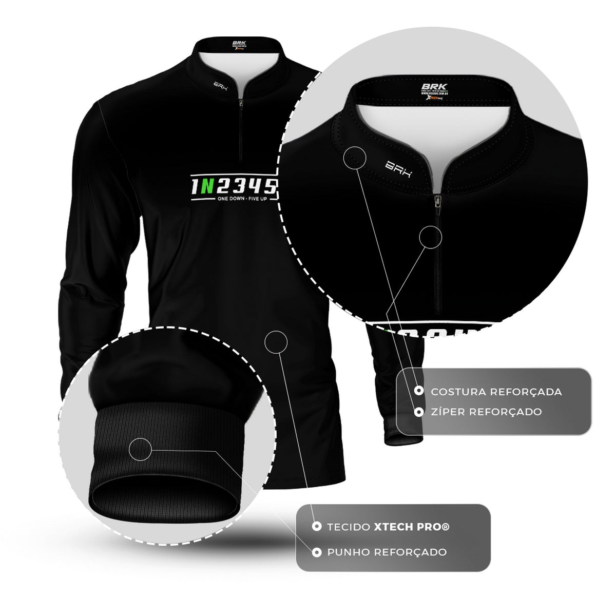 Camisa Manga Longa Brk Marchas One Down Five Up com Proteção UV50