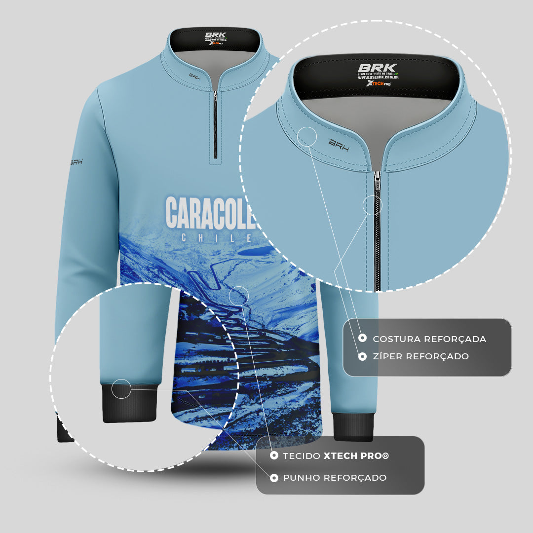 Camisa Infantil Brk Chile Estrada Los Caracoles com Proteção UV50+