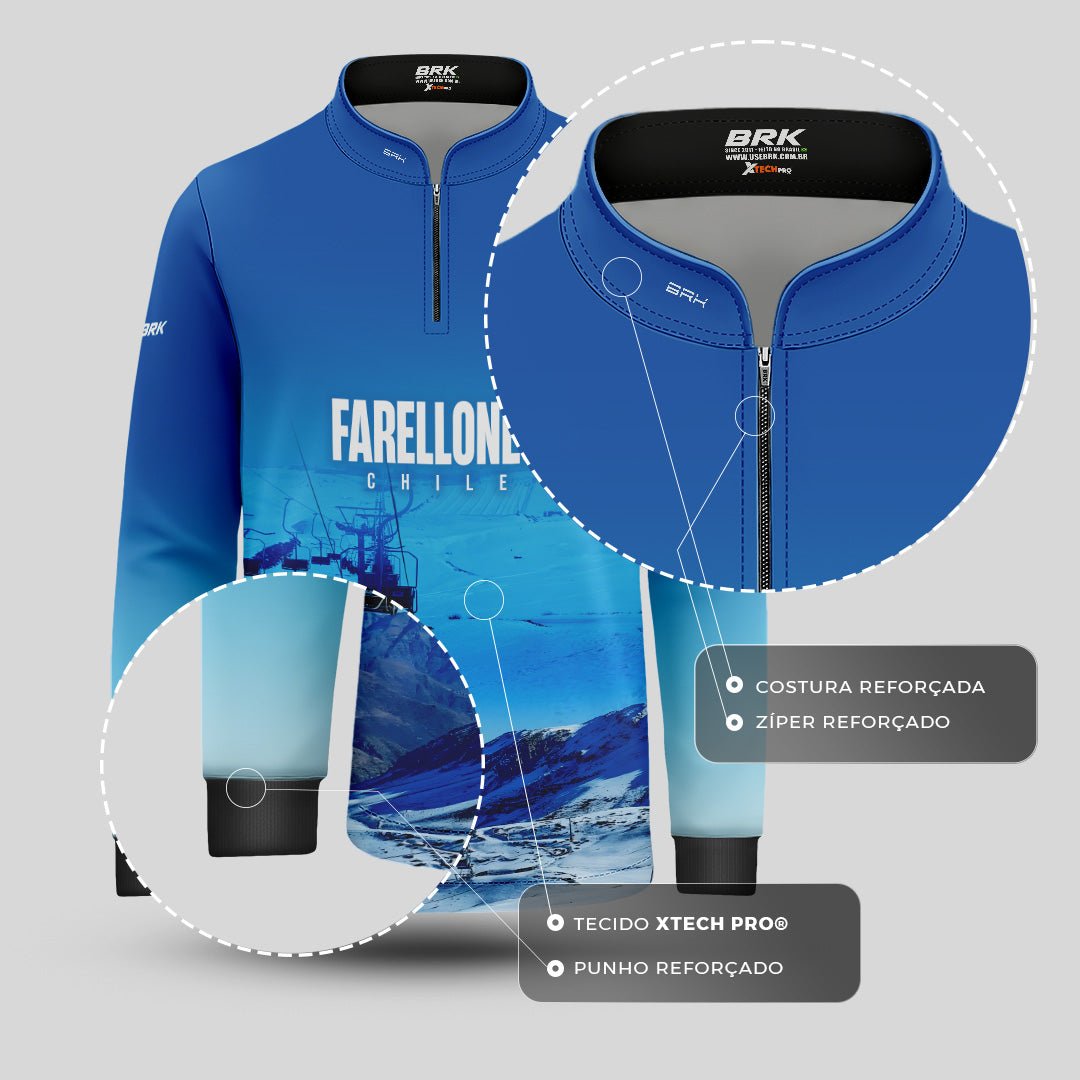 Camisa Infantil Brk Chile Farellones com Proteção UV50+
