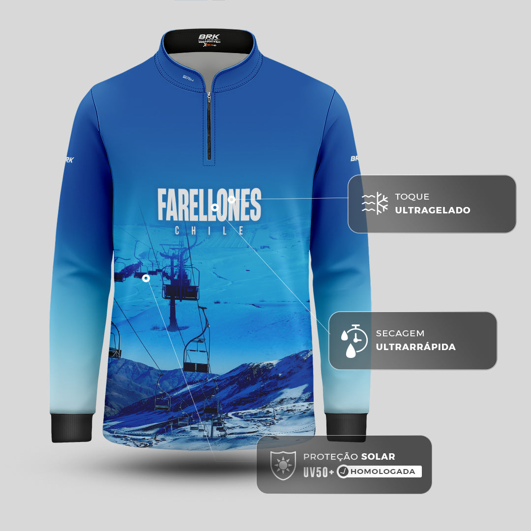 Camisa Infantil Brk Chile Farellones com Proteção UV50+