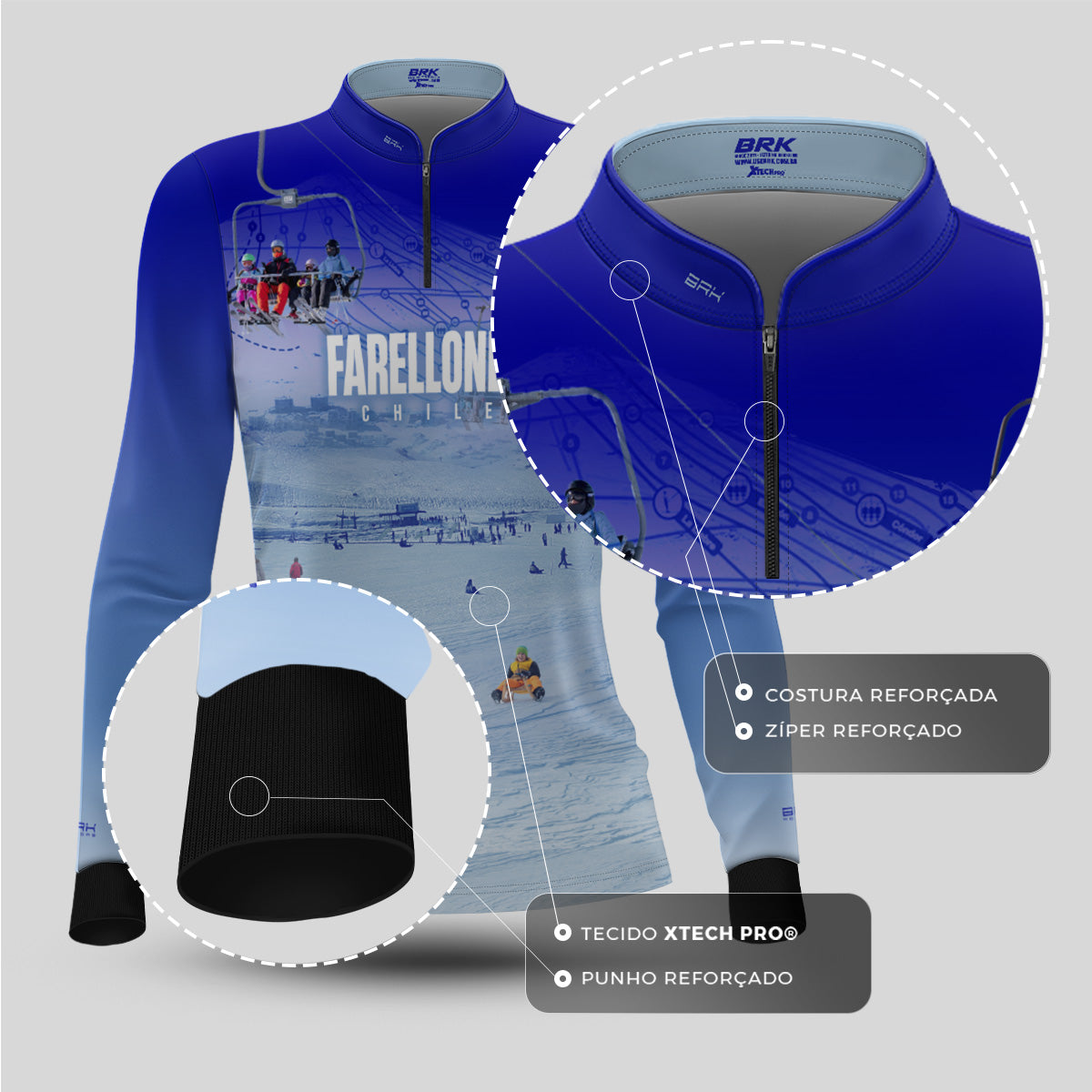 Camisa Feminina Brk Chile Farellones 2 com Proteção UV50+