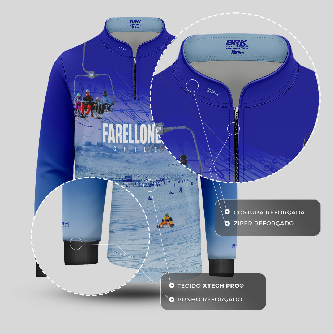 Camisa Infantil Brk Chile Farellones 2 com Proteção UV50+