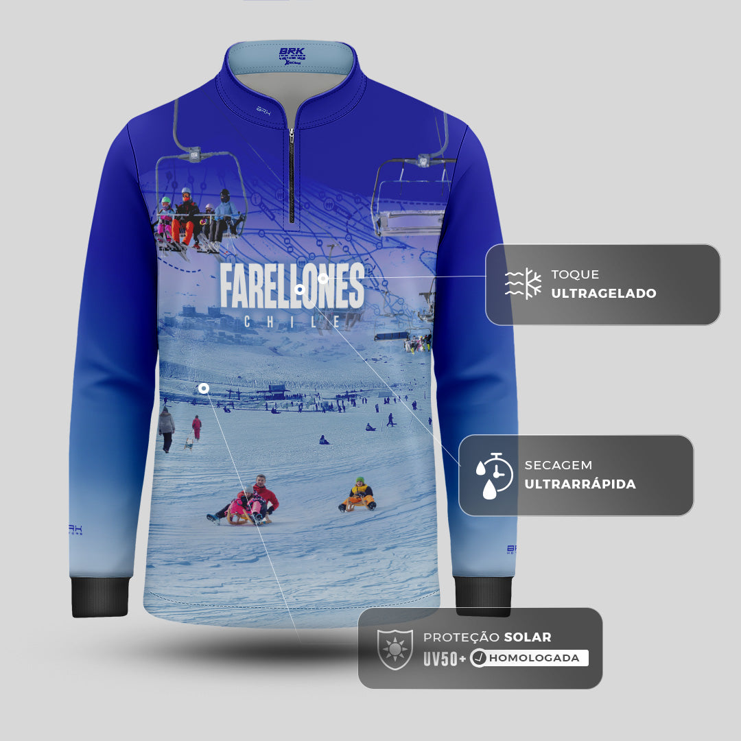 Camisa Infantil Brk Chile Farellones 2 com Proteção UV50+