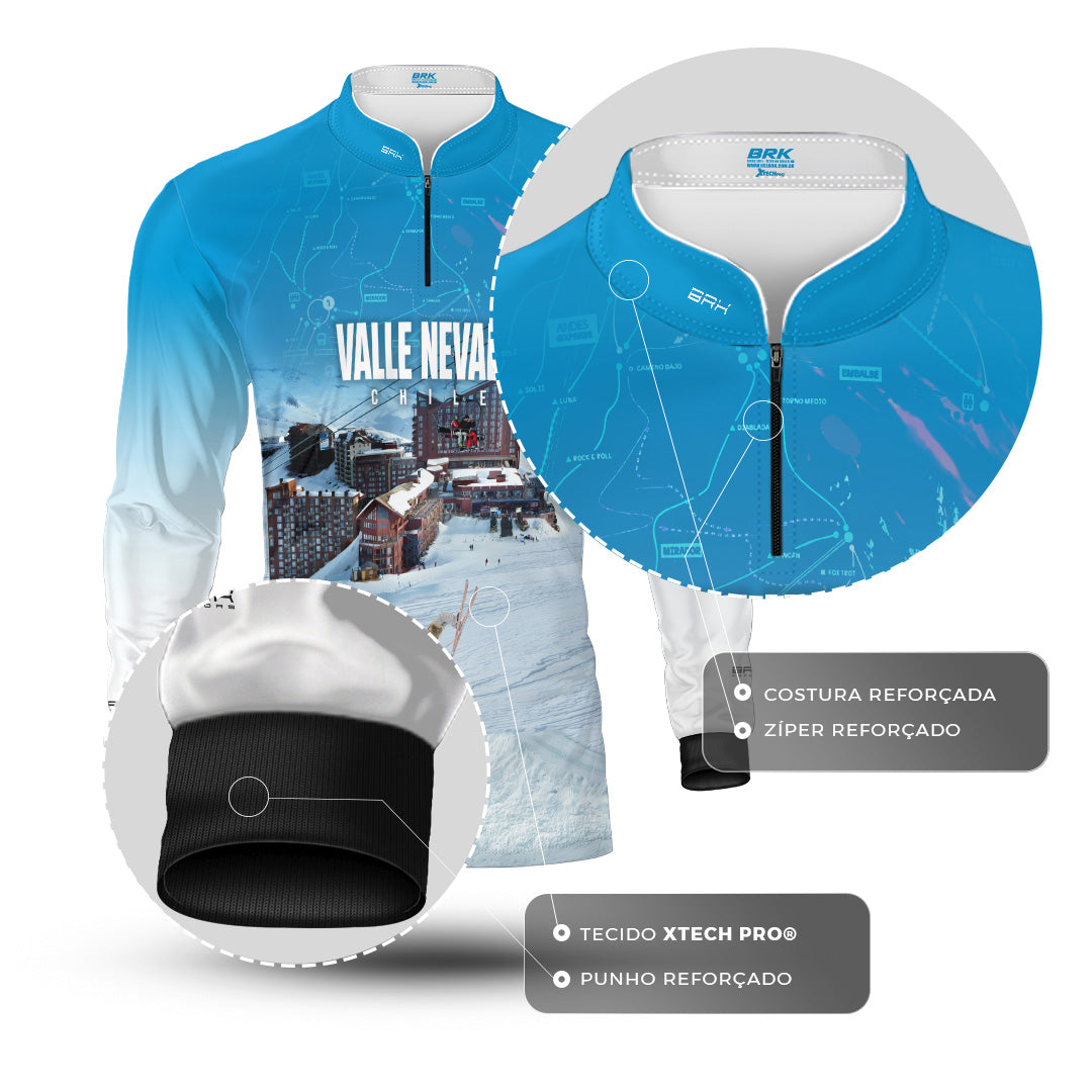Camisa Brk Chile Valle Nevado 2 com Proteção UV50+
