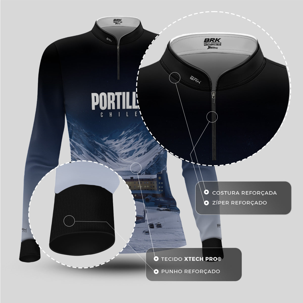 Camisa Feminina Brk Chile Portillo com Proteção UV50+