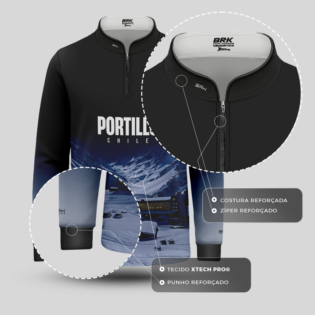 Camisa Infantil Brk Chile Portillo com Proteção UV50+