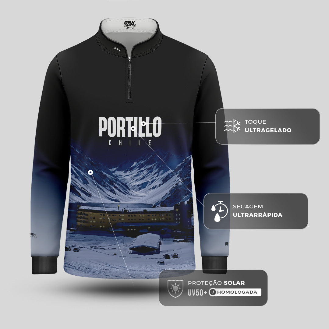 Camisa Infantil Brk Chile Portillo com Proteção UV50+