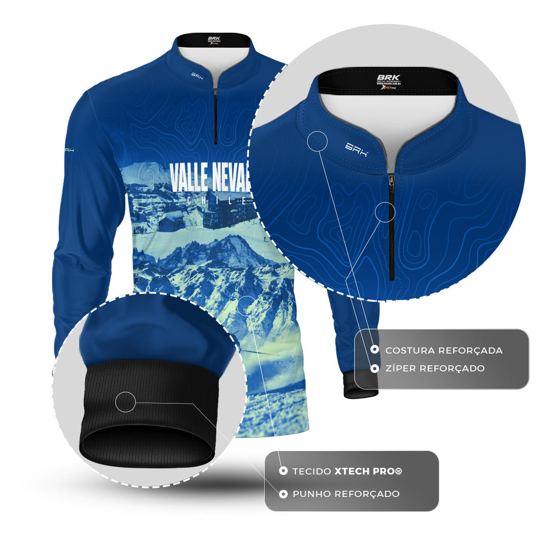 Camisa Brk Chile Valle Nevado com Proteção UV50+