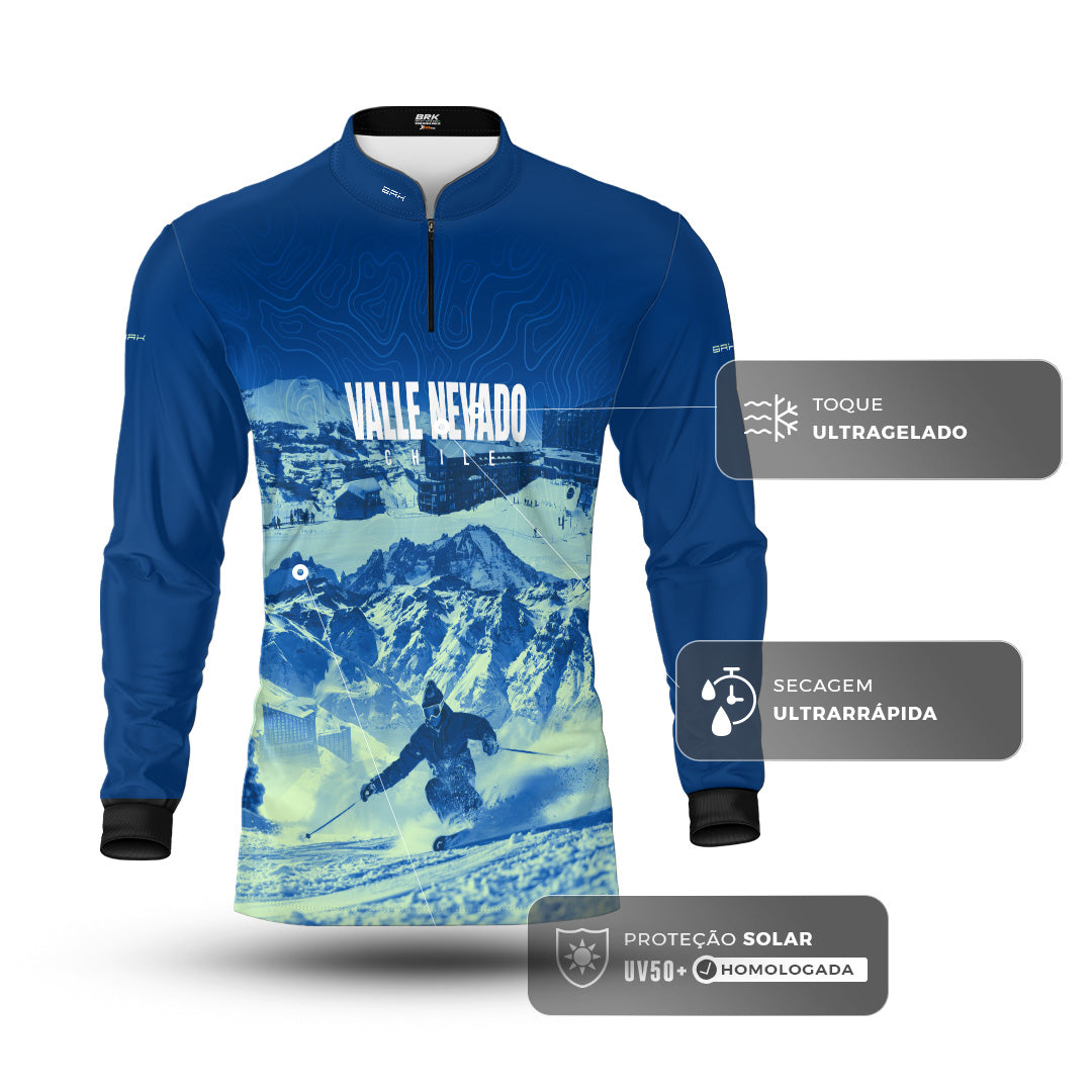 Camisa Brk Chile Valle Nevado com Proteção UV50+