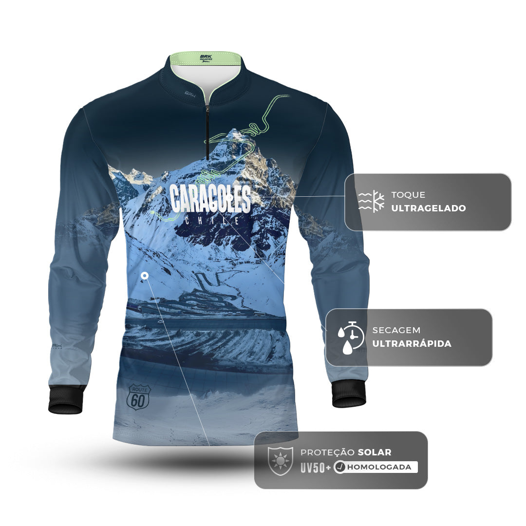 Camisa Brk Chile Estrada Los Caracoles 2 com Proteção UV50+