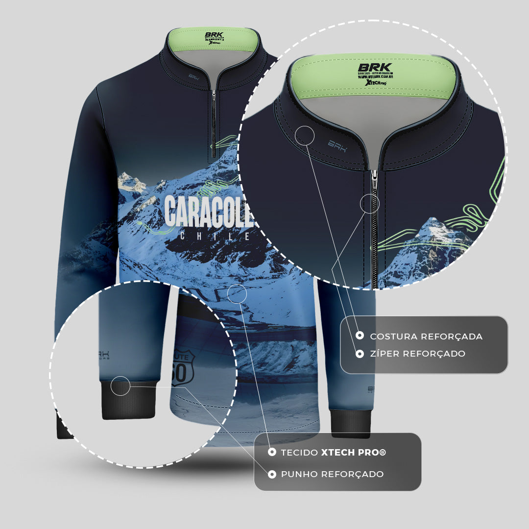 Camisa Infantil Brk Chile Estrada Los Caracoles 2 com Proteção UV50+