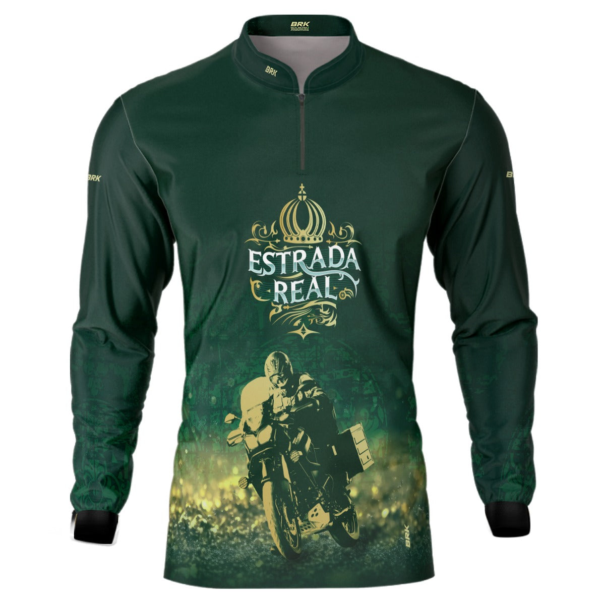 Camisa Motociclista BRK Verde Estrada Real com UV50 +