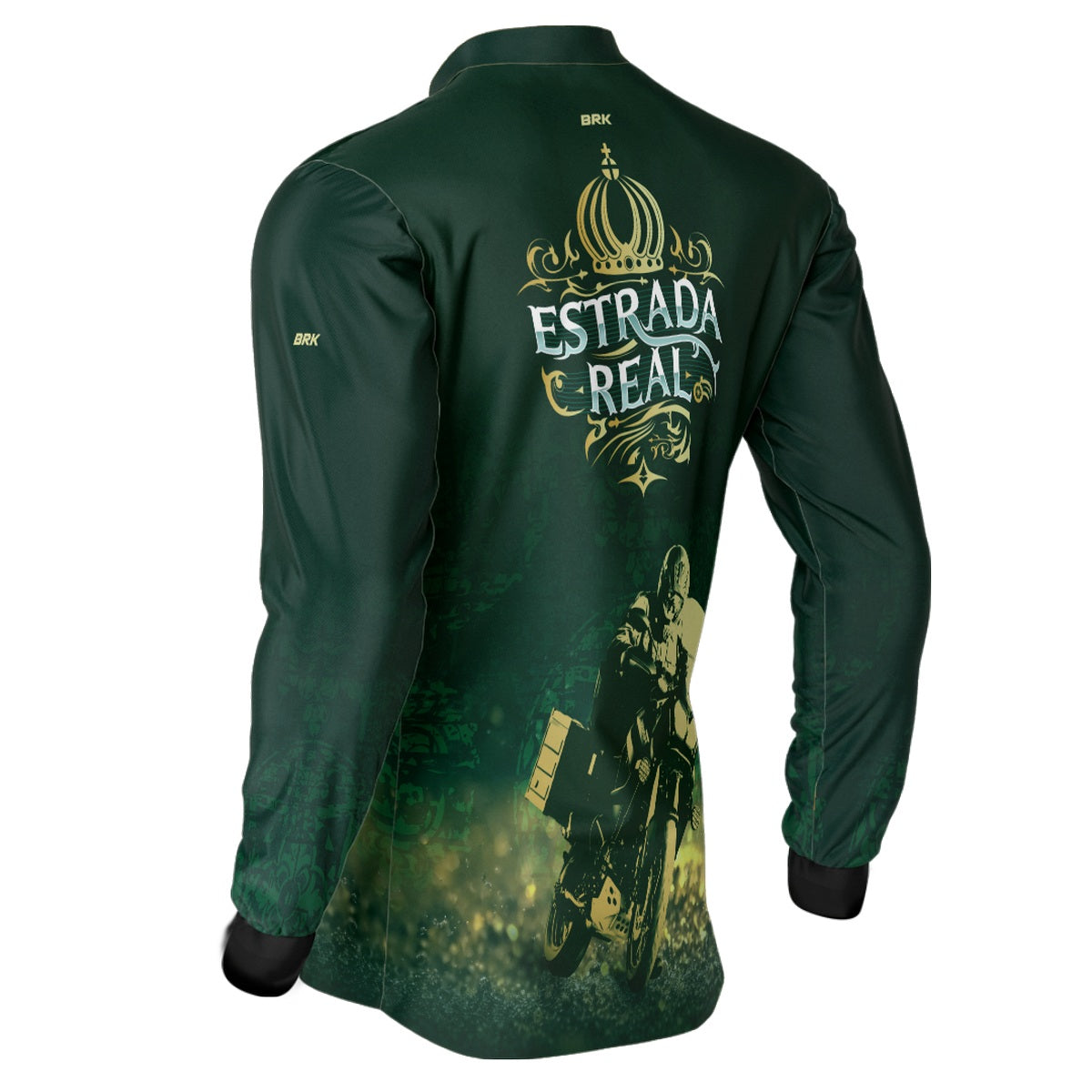 Camisa Motociclista BRK Verde Estrada Real com UV50 +