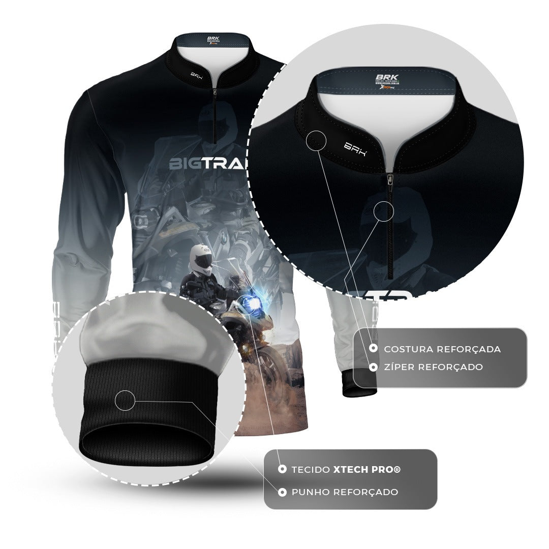 Camisa Motociclismo Brk Big Trail R 1200 com Proteção Solar UV50+