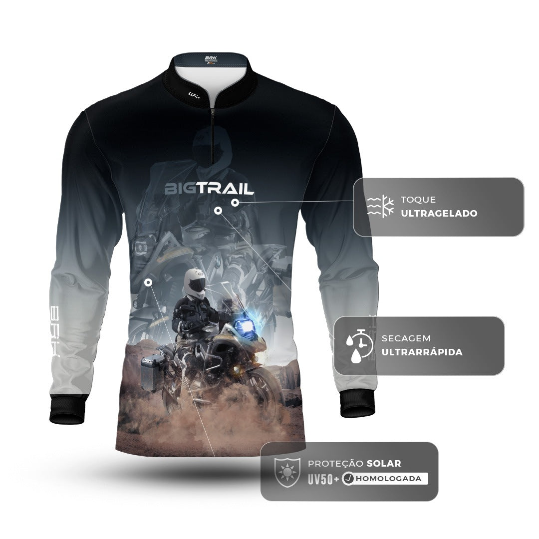 Camisa Motociclismo Brk Big Trail R 1200 com Proteção Solar UV50+