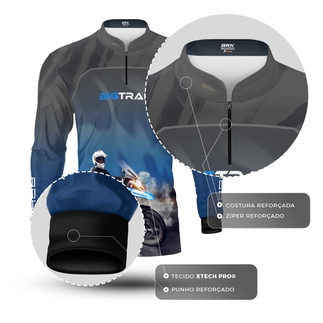 Camisa Motociclismo Brk Big Trail R 1250 GS Asfalto com Proteção Solar UV50+