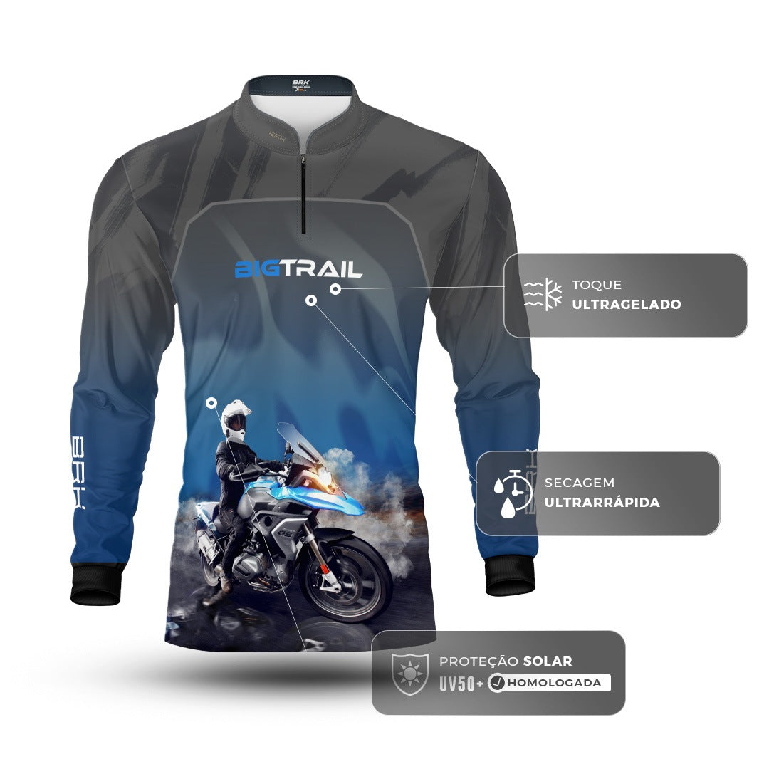Camisa Motociclismo Brk Big Trail R 1250 GS Asfalto com Proteção Solar UV50+