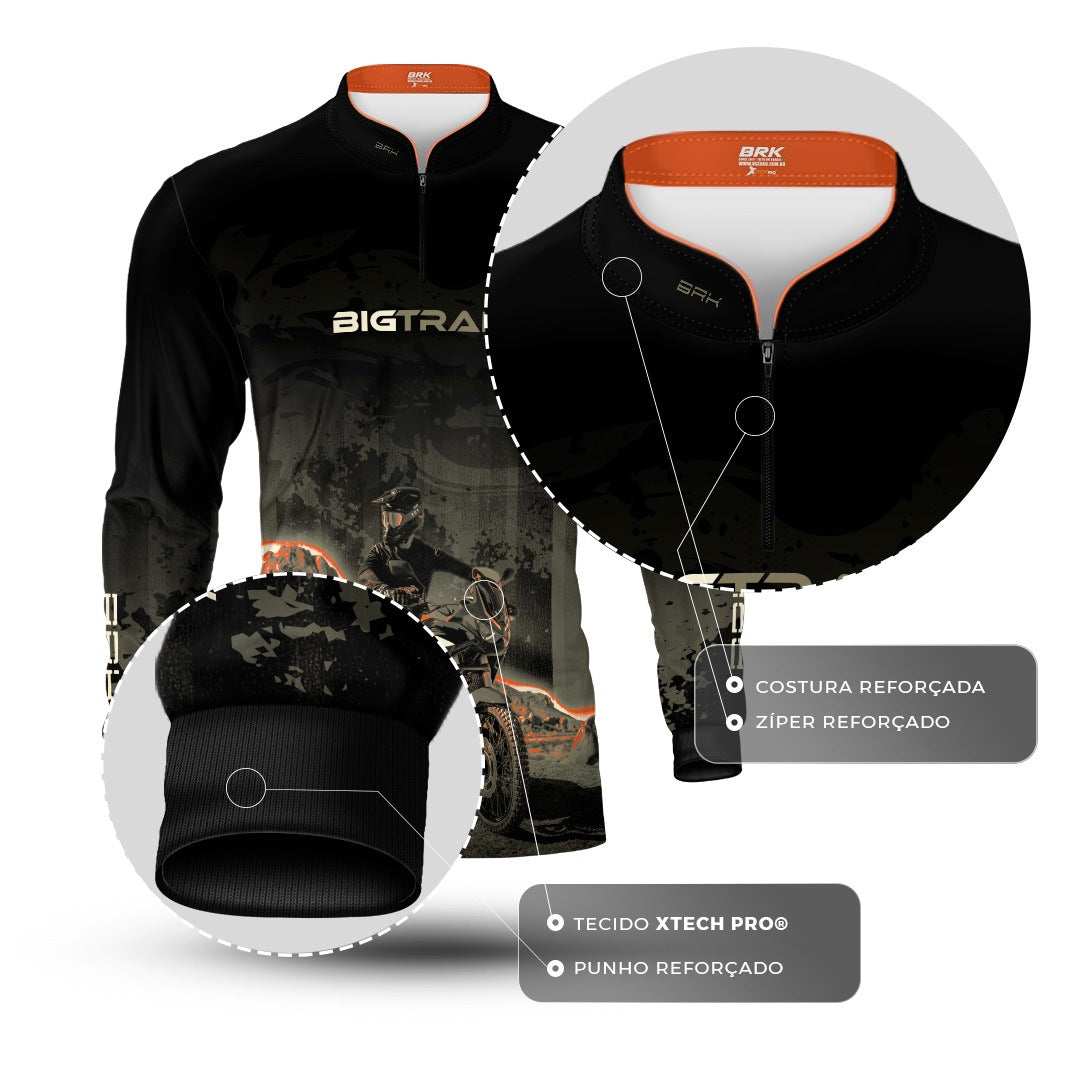 Camisa Motociclismo Brk Big Trail Adventure com Proteção Solar UV50+
