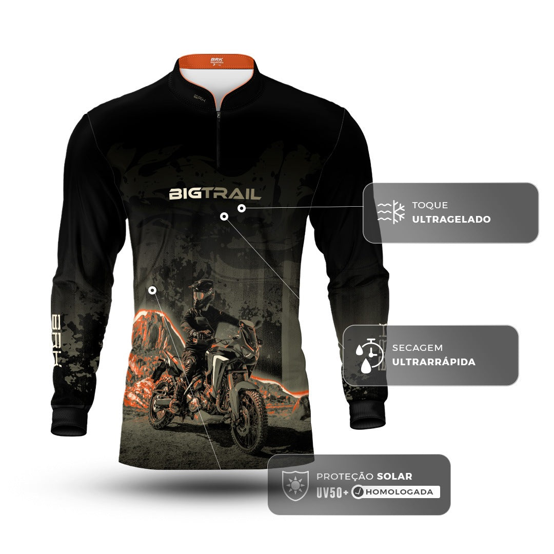Camisa Motociclismo Brk Big Trail Adventure com Proteção Solar UV50+