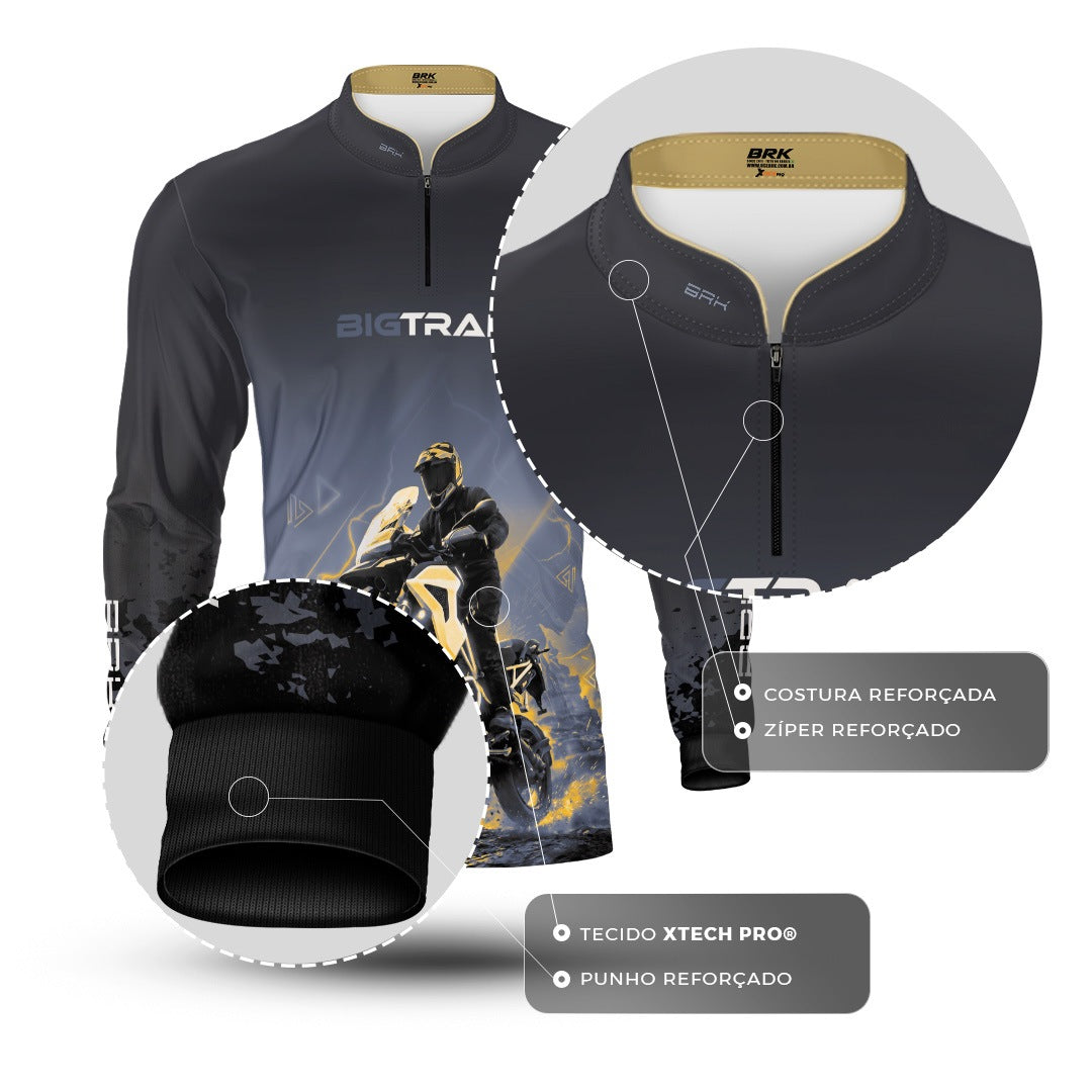 Camisa Motociclismo Brk Big Trail Adventure com Proteção Solar UV50+