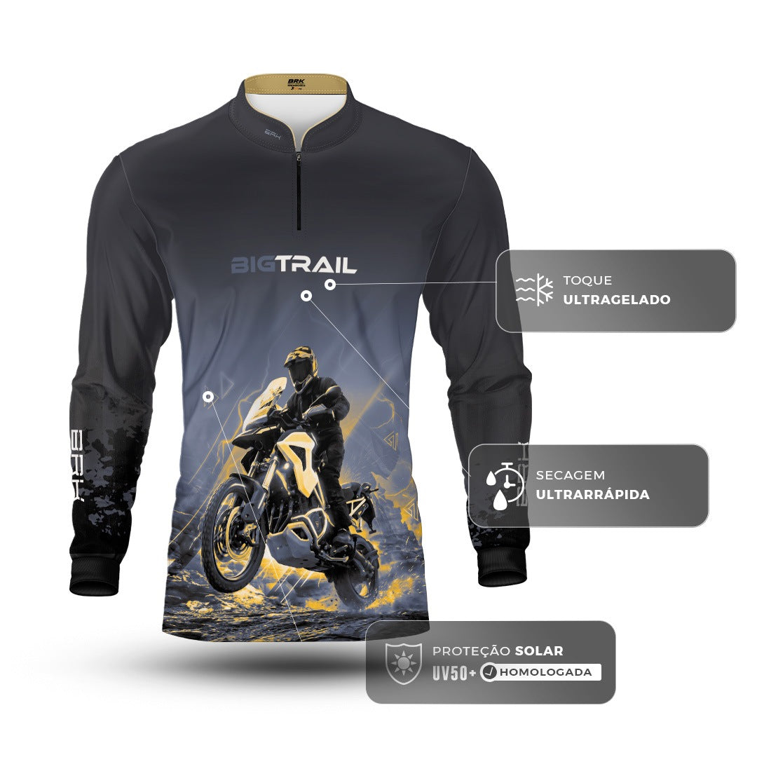 Camisa Motociclismo Brk Big Trail Adventure com Proteção Solar UV50+