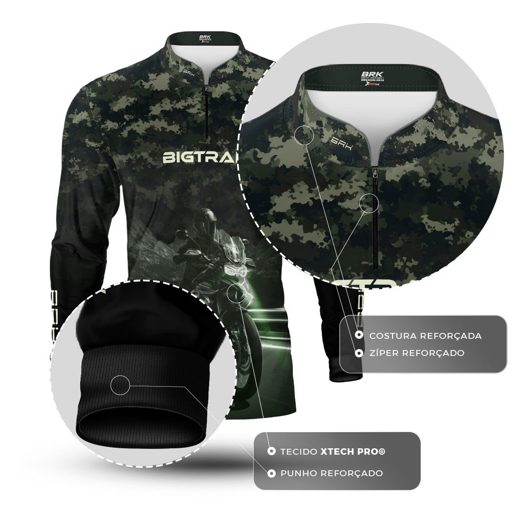 Camisa Motociclismo Brk Big Trail  com Proteção Solar UV50+