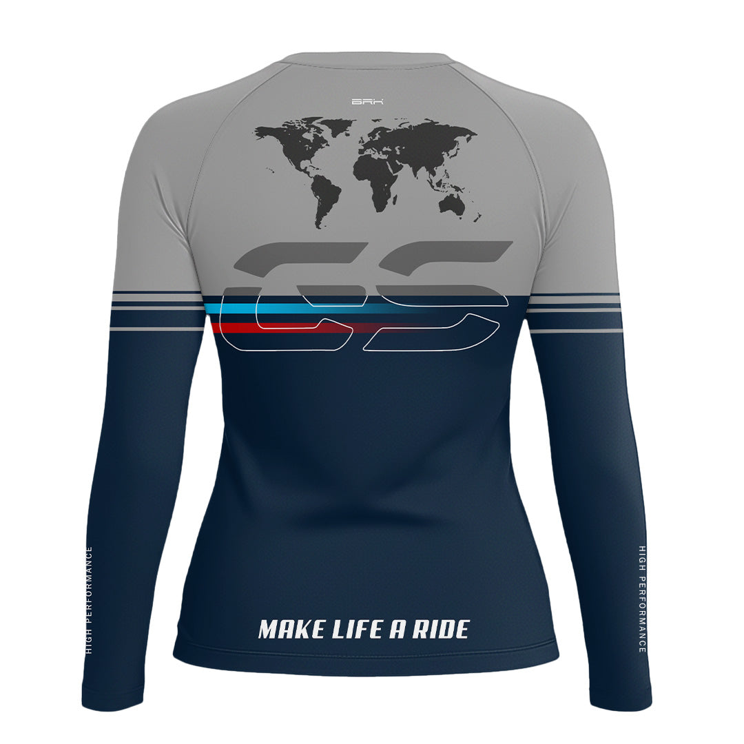 Camisa UV50 Feminina Segunda Pele Brk GS Mapa Mundi
