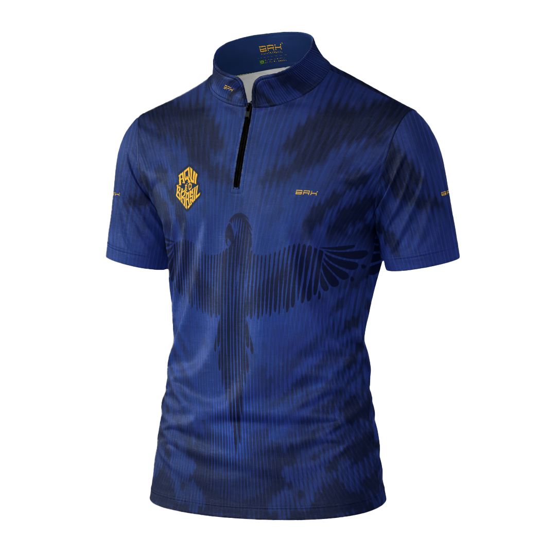 Camiseta Brk Aqui é o Brasil Arara Azul com Proteção UV50