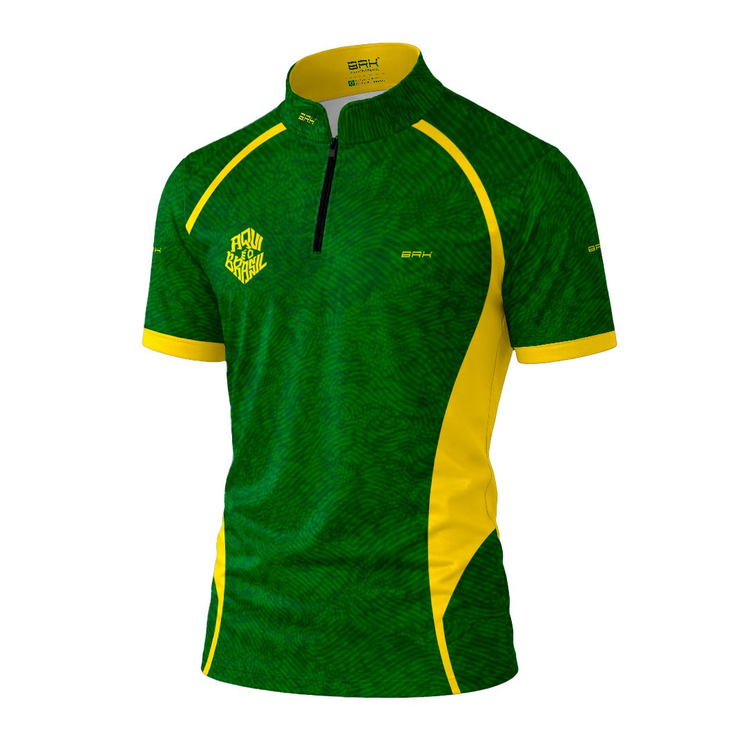 Camiseta Brk Aqui é o Brasil Digital Verde com Proteção UV50