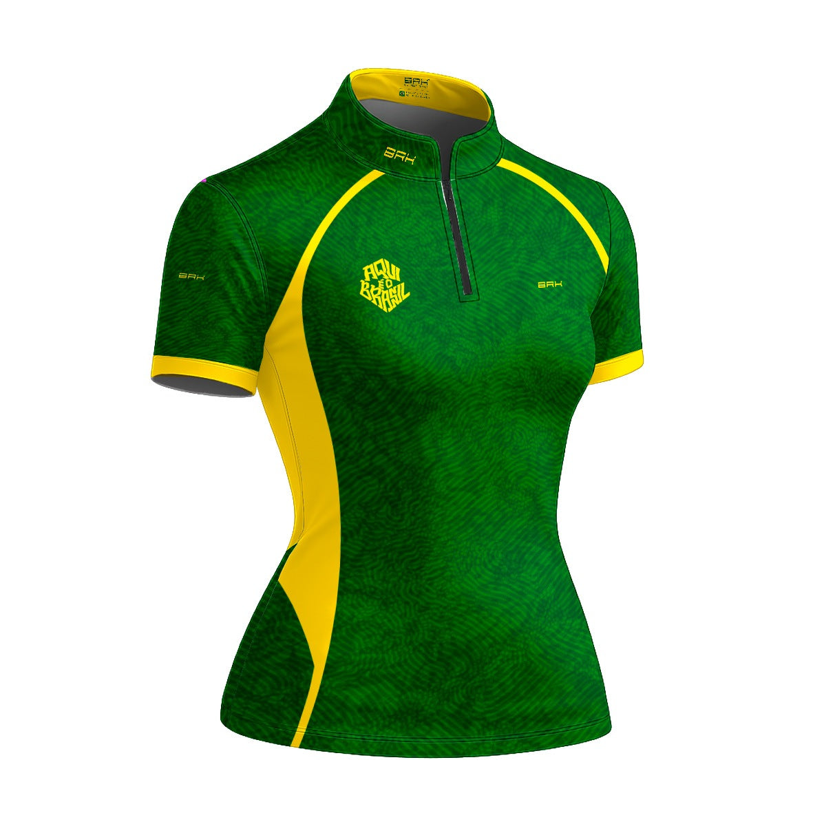 Camiseta Brk Feminina Aqui é o Brasil Digital Verde com Proteção UV50