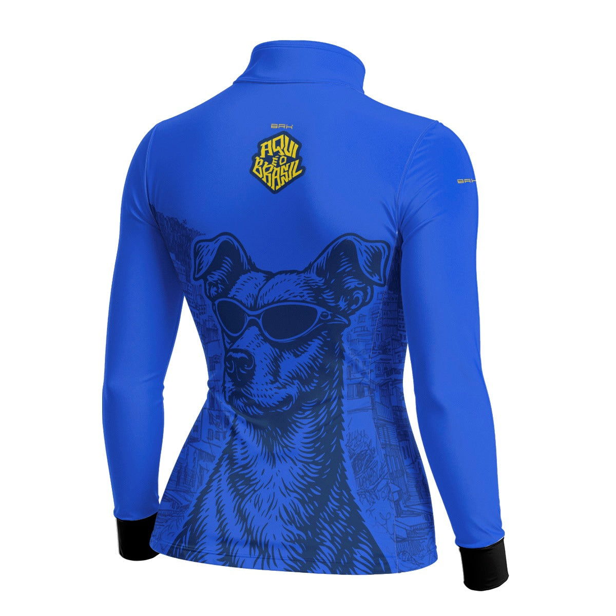 Camisa Brk Feminina Aqui é o Brasil Caramelo de Óculos Azul com Proteção UV50