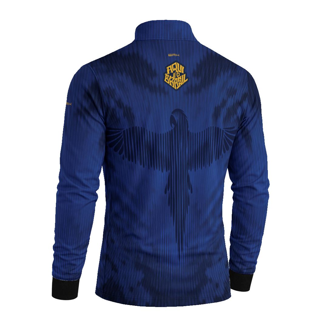 Camisa Brk Aqui é o Brasil Arara Azul com Proteção UV50