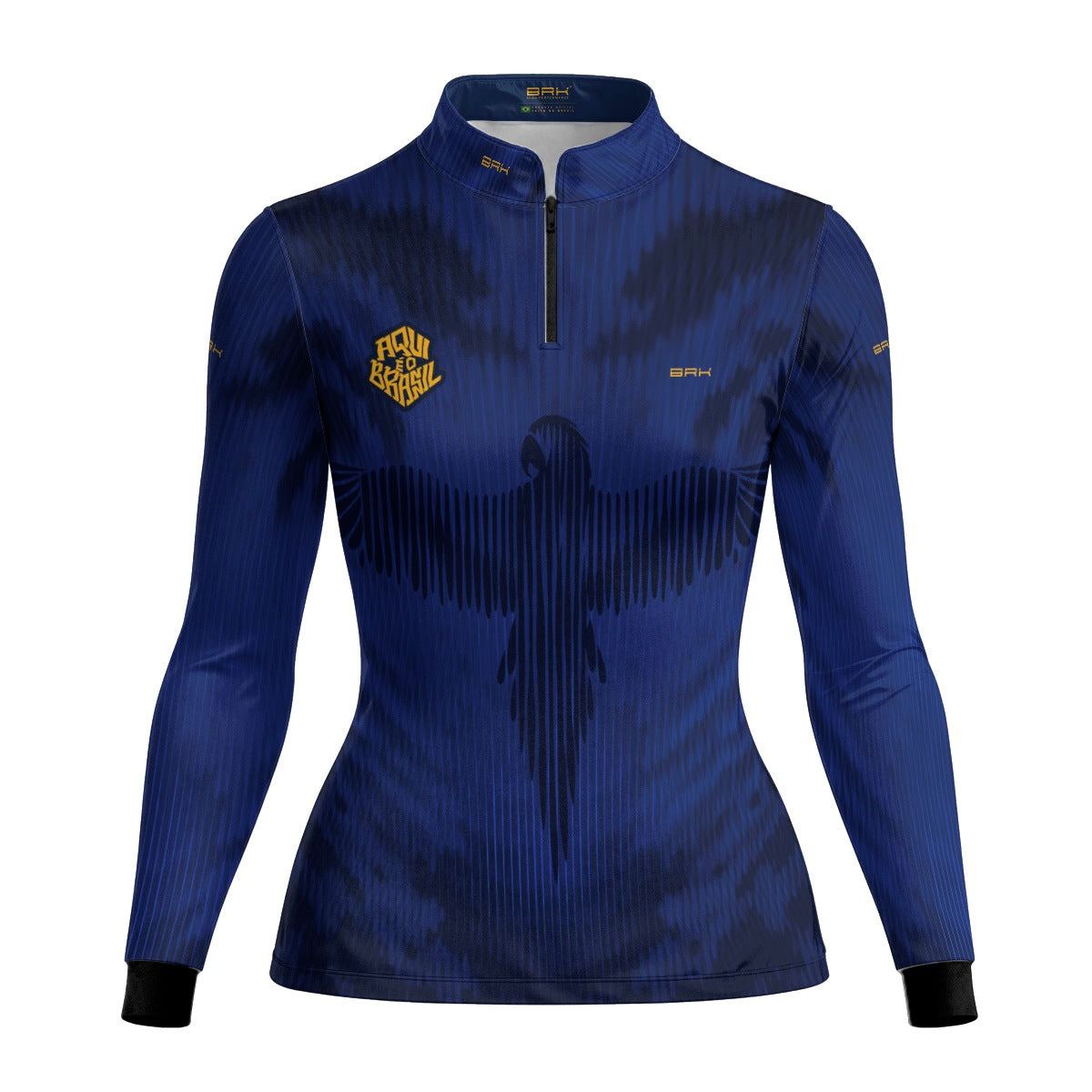 Camisa Brk Feminina Aqui é o Brasil Arara Azul com Proteção UV50
