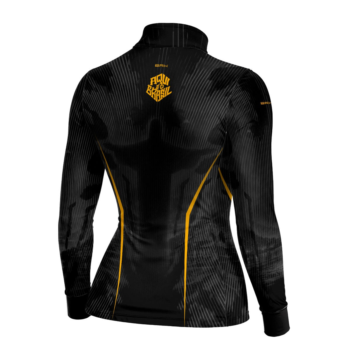 Camisa Brk Feminina Aqui é o Brasil Cristo Redentor Preta com Proteção UV50
