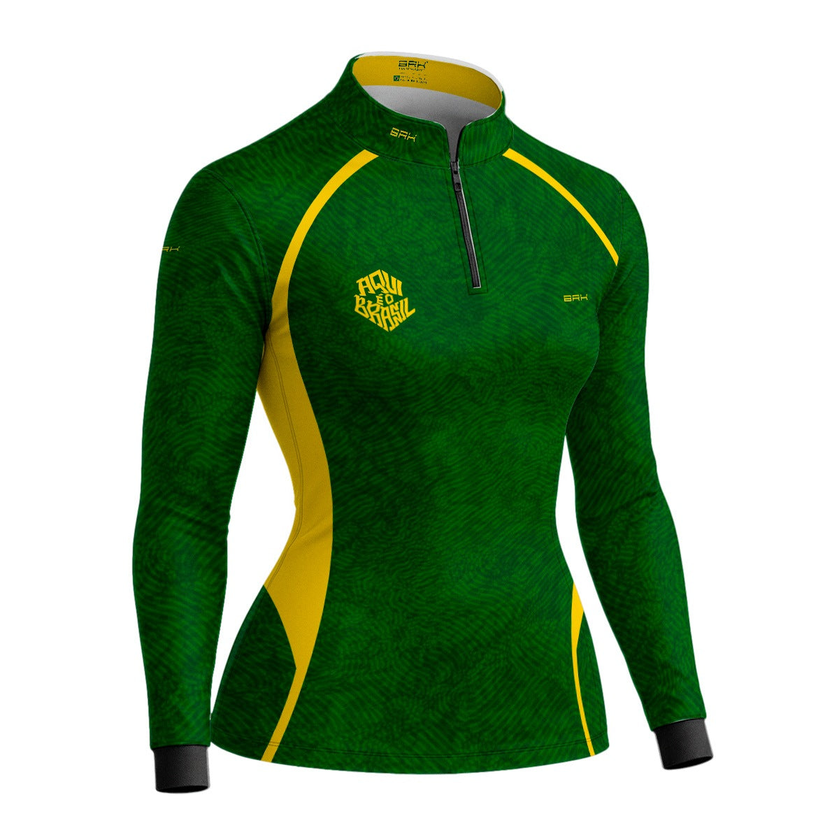 Camisa Brk Feminina Aqui é o Brasil Digital Verde com Proteção UV50
