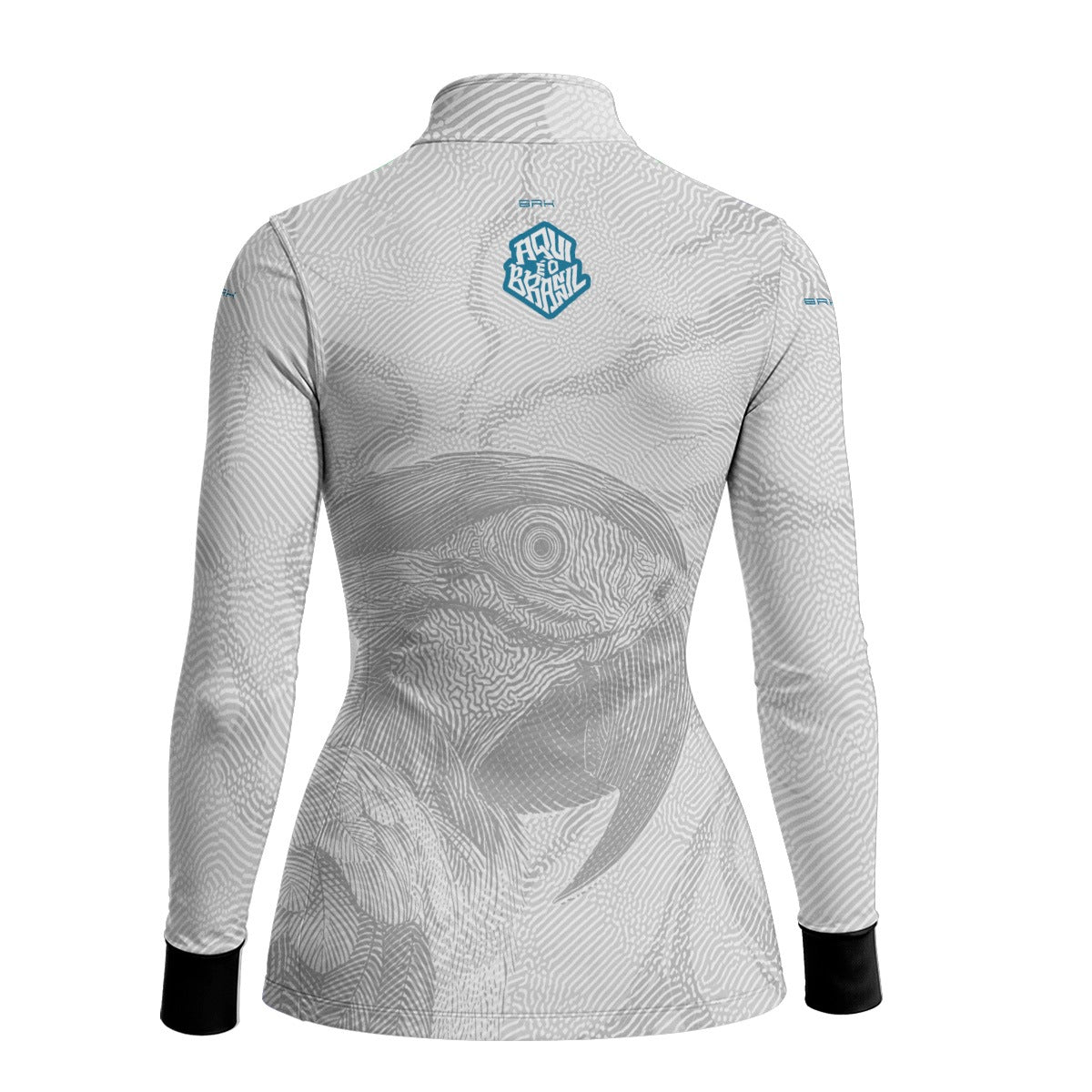 Camisa Brk Feminina Aqui é o Brasil Arara Sombreada Branca com Proteção UV50