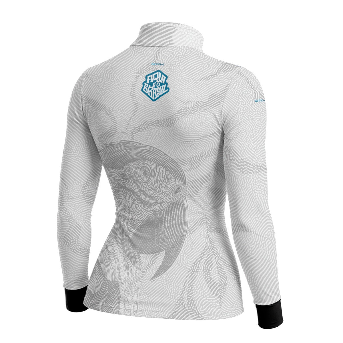 Camisa Brk Feminina Aqui é o Brasil Arara Sombreada Branca com Proteção UV50