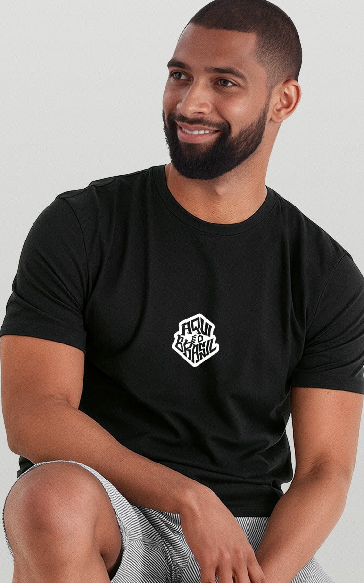 Camiseta Básica de Algodão Brk Aqui é Brasil