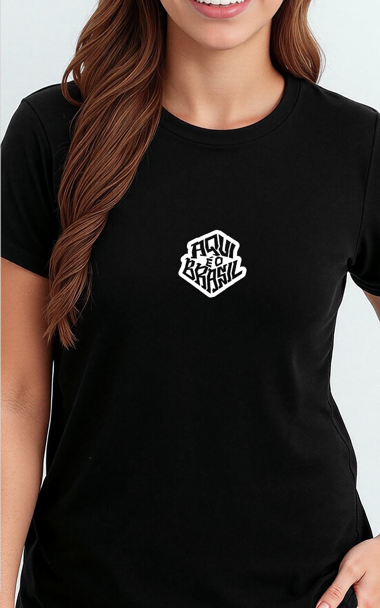 Camiseta Básica de Algodão Brk Aqui é Brasil