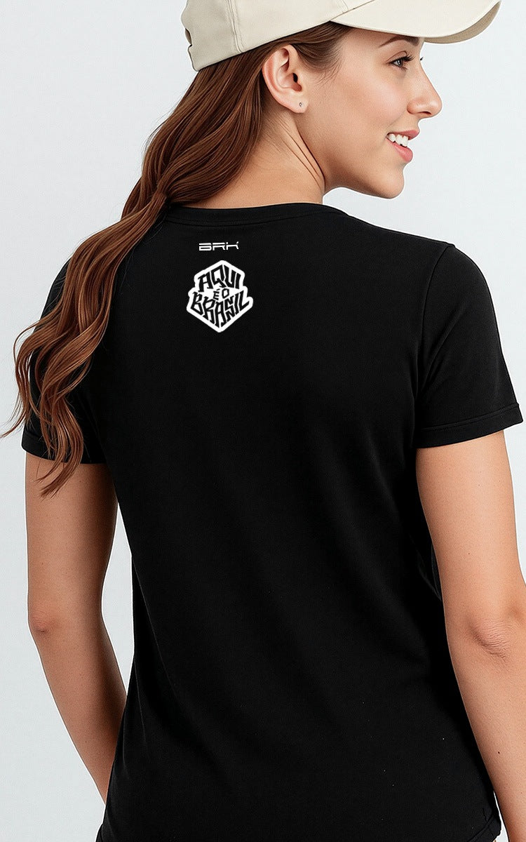 Camiseta Básica de Algodão Brk Brasil Bandeira
