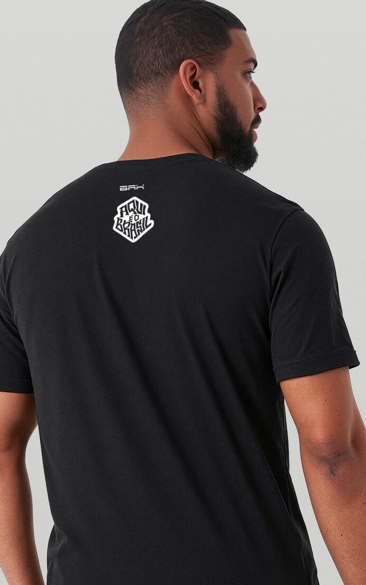 Camiseta Básica de Algodão Brk  Brasil Ícones