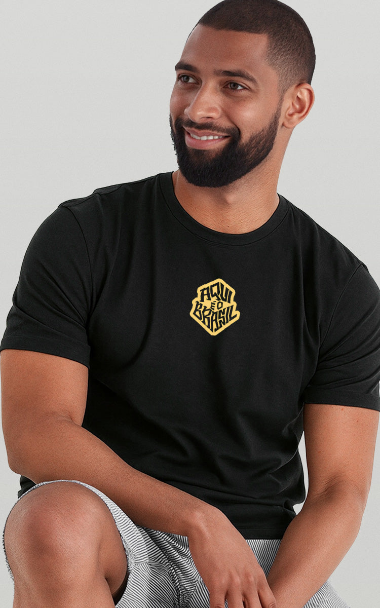 Camiseta Básica de Algodão Brk Brasil Música