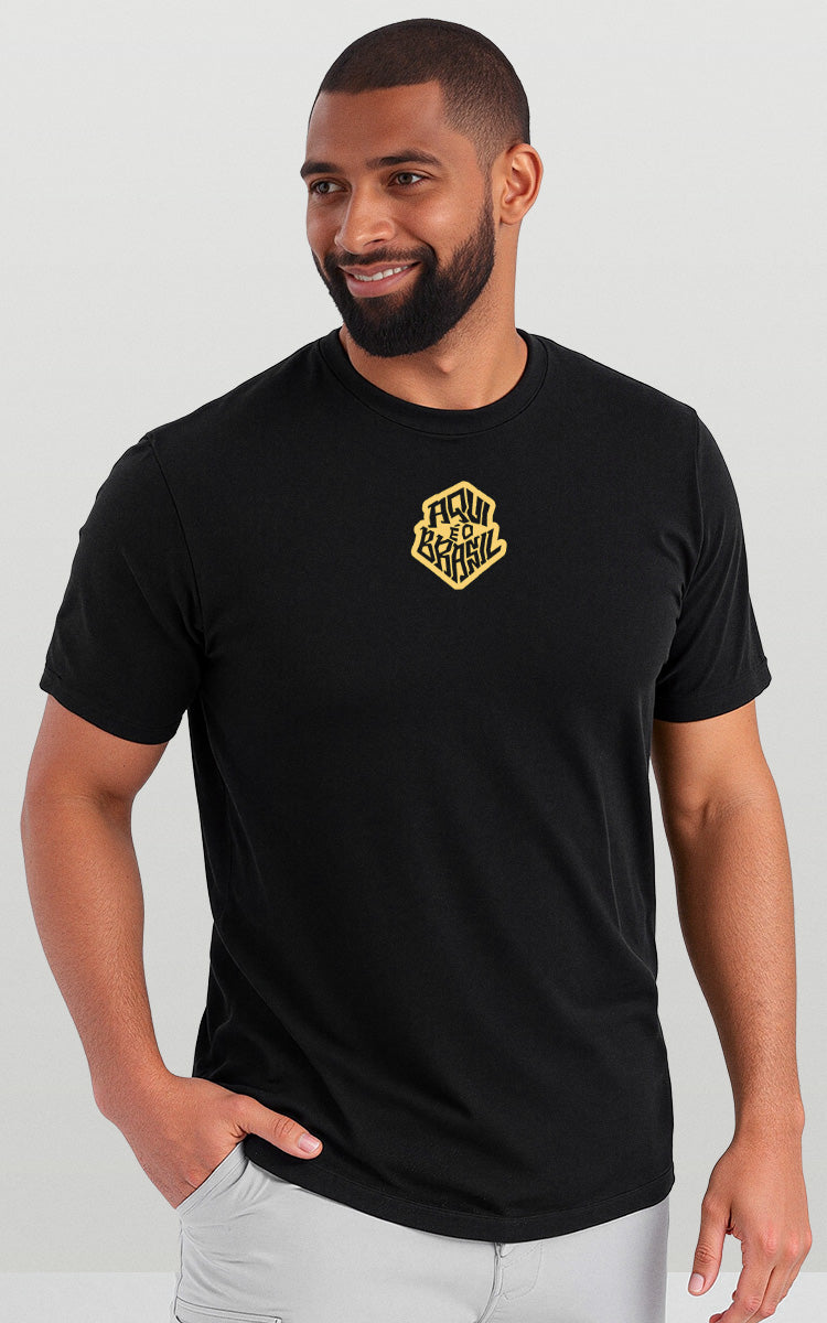 Camiseta Básica de Algodão Brk Brasil Música