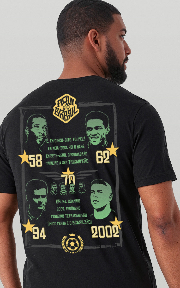 Camiseta Básica de Algodão Brk Brasil Música