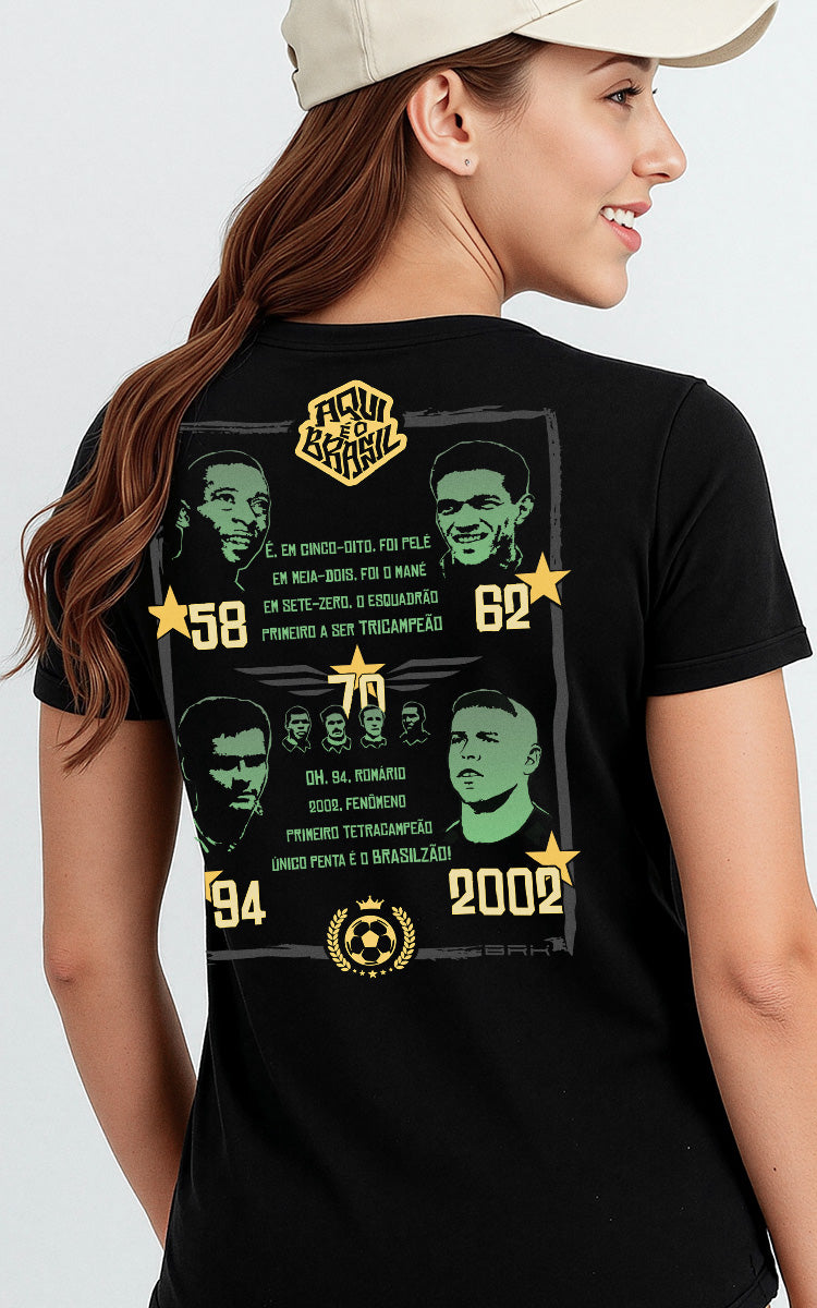 Camiseta Básica de Algodão Brk Brasil Música