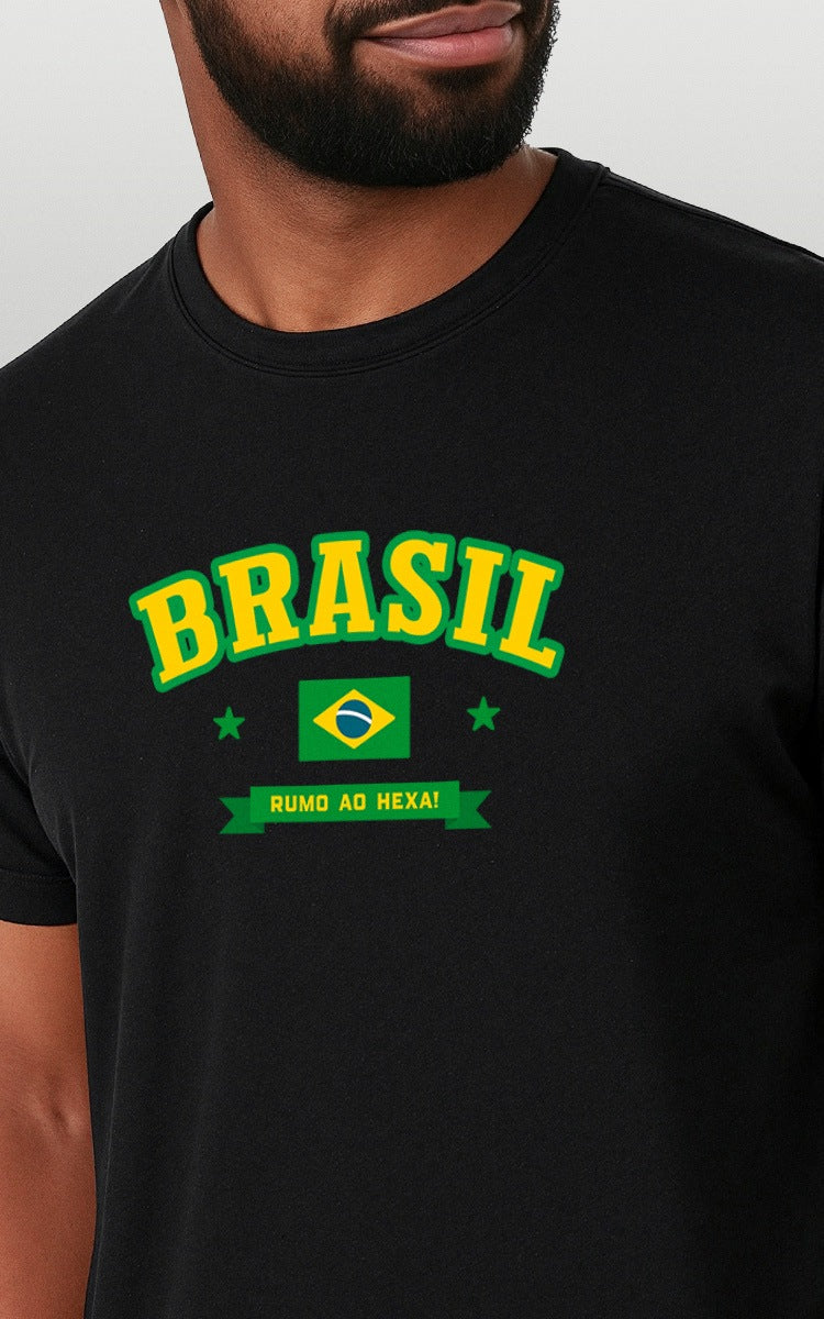 Camiseta Básica de Algodão Brk Rumo ao Hexa